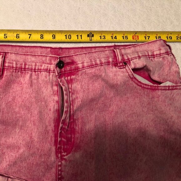 DG2 Diane Gilman Women's Plus Size 20WT Red Bootcut Stone Washed Stretch Jeans - Picture 3 of 6